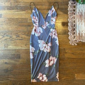 Floral Backless Dress